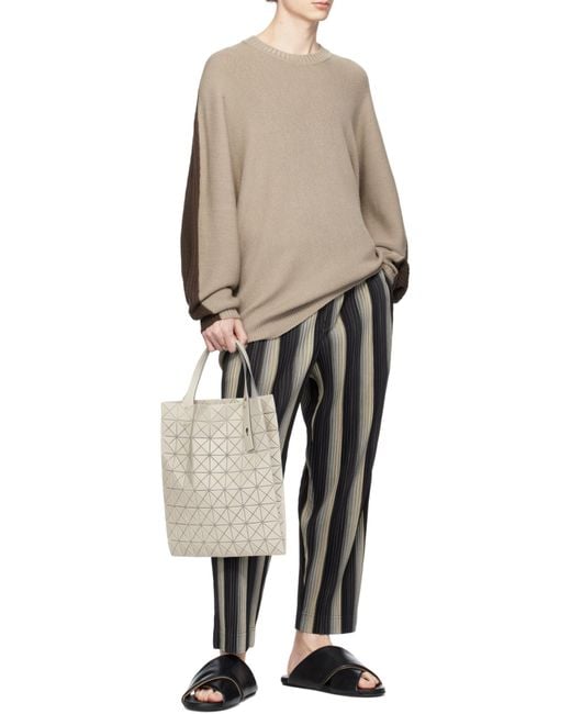 Issey Miyake White Bao Bao Tote Bag for men