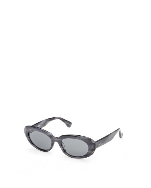 Max Mara White Oval Frame Sunglasses
