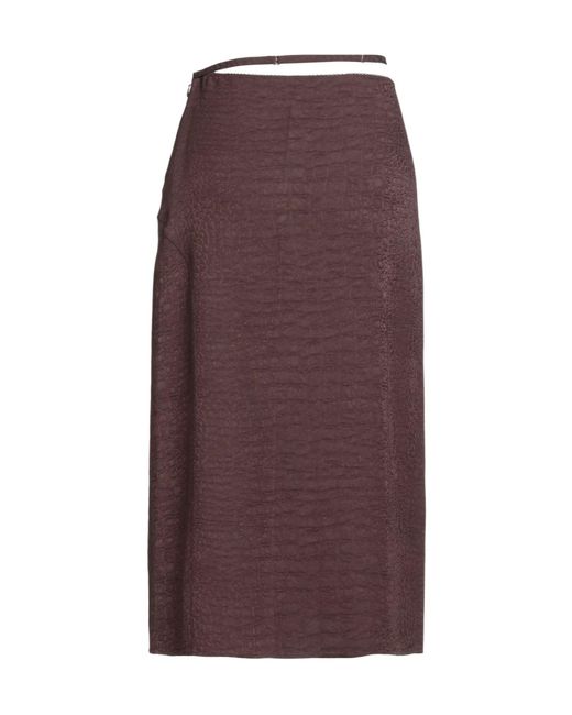 Jacquemus Purple Slit Midi Skirt
