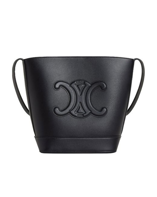 Céline Black Small Bucket Cuir Triomphe