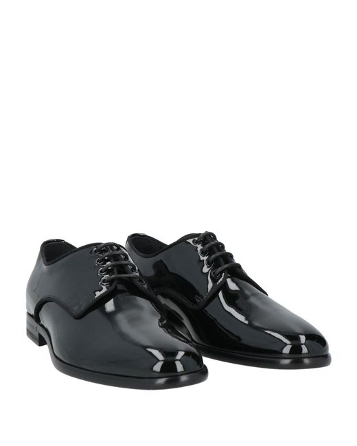 Dolce & Gabbana Black Solid Color Laced Shoes