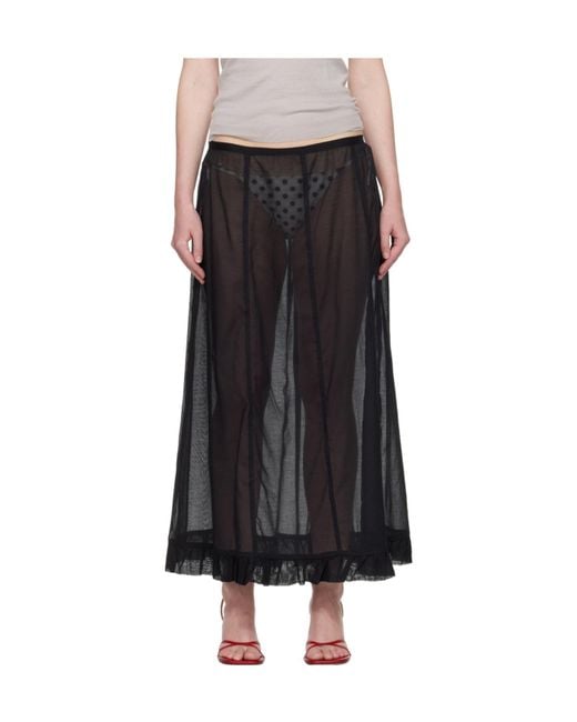 Paloma Wool Black Semi-Sheer Skirt