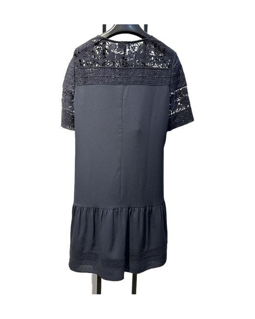 Armani Jeans Blue Round-Collar Short-Sleeve Dress