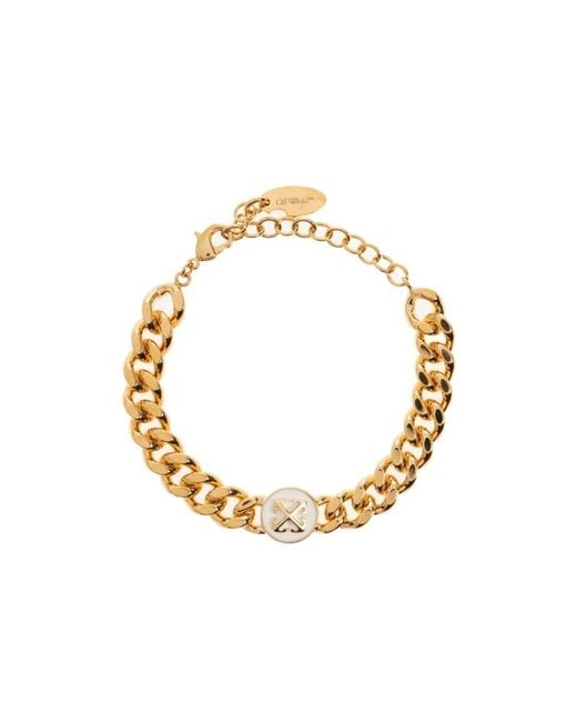 Off-White c/o Virgil Abloh Metallic Logo Engraved Bracelet