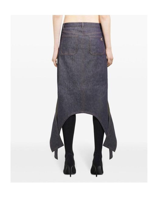 Courreges Blue Midi Skirts