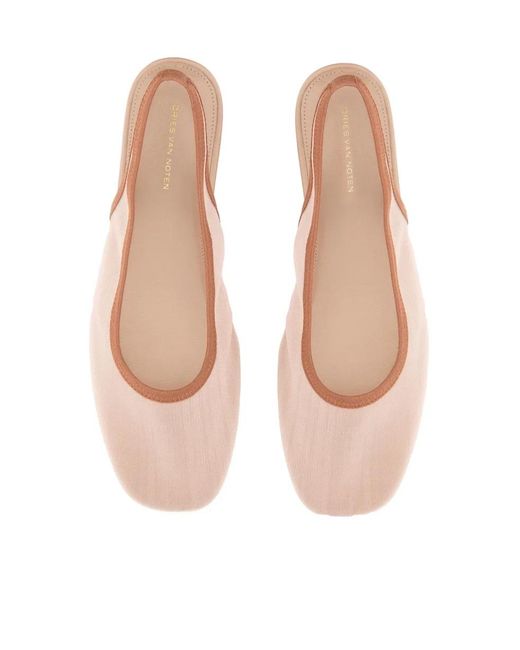 Dries Van Noten Brown Slingback Flat Shoes