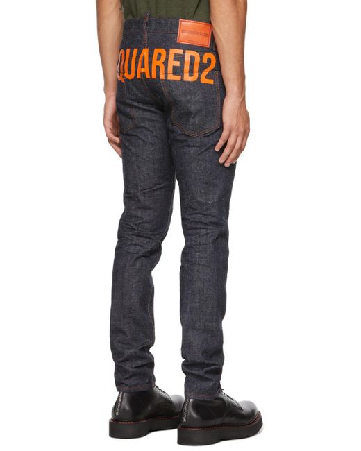 DSquared² Blue Cool Guy Rear Logo Print Jeans for men