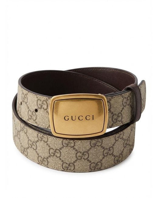 Gucci Brown Reversible Gg Supreme Belt for men