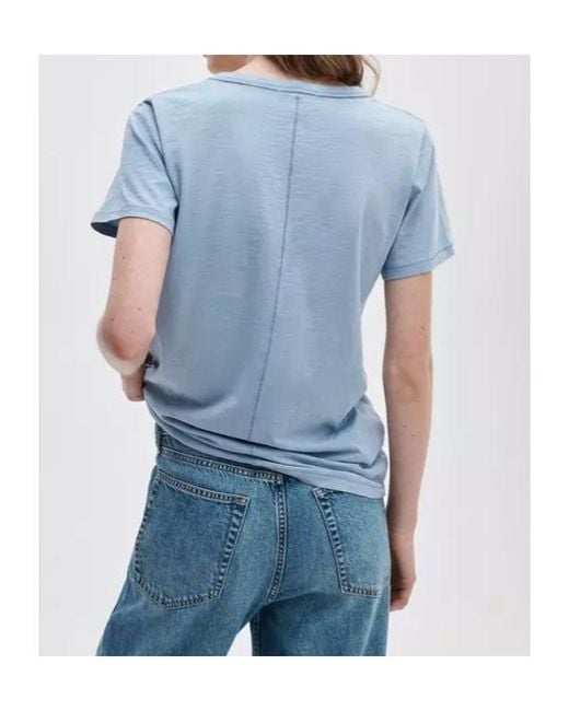 Rag & Bone Blue Short-Sleeved T-Shirt