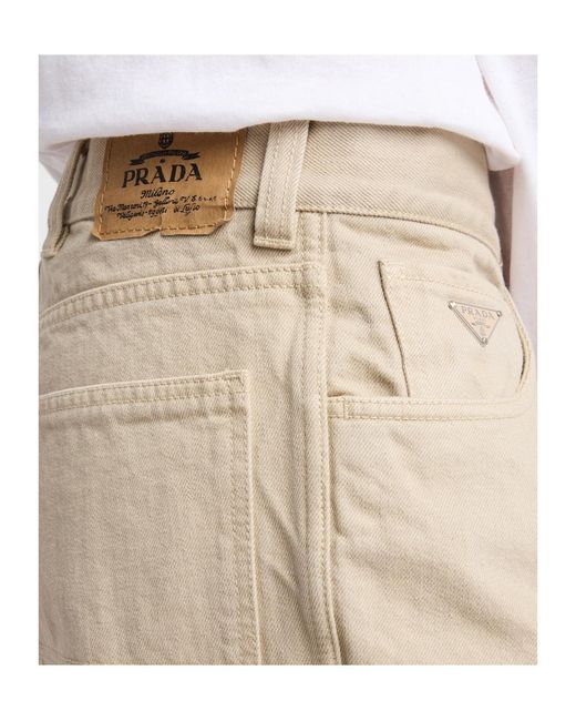 Prada Natural Five-Pocket Old Denim Jeans for men