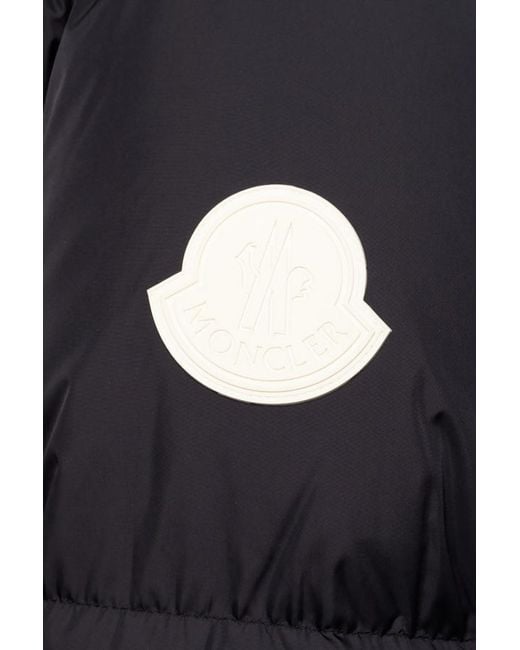 Moncler Blue Logo-Print Padded Jacket for men