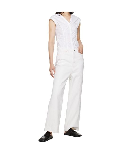 RECTO. White Wide-Leg Jeans