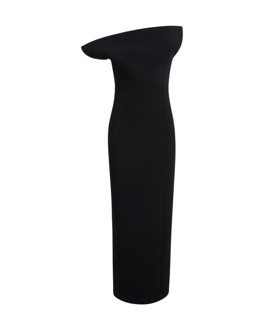 Khaite Black Cato Strapless Column Dress