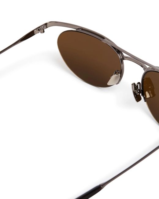 Saint Laurent White Eyewear Sl 862 Oval Frame Sunglasses