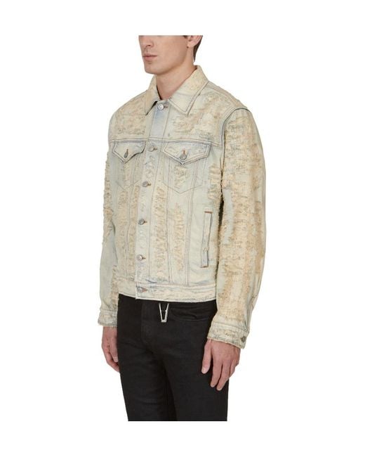 1017 ALYX 9SM Natural 1017 9Sm Distressed Long-Sleeved Denim Jacket for men