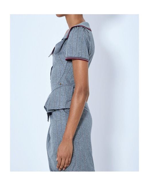 Vivienne Westwood Blue Monday Pinstriped Top