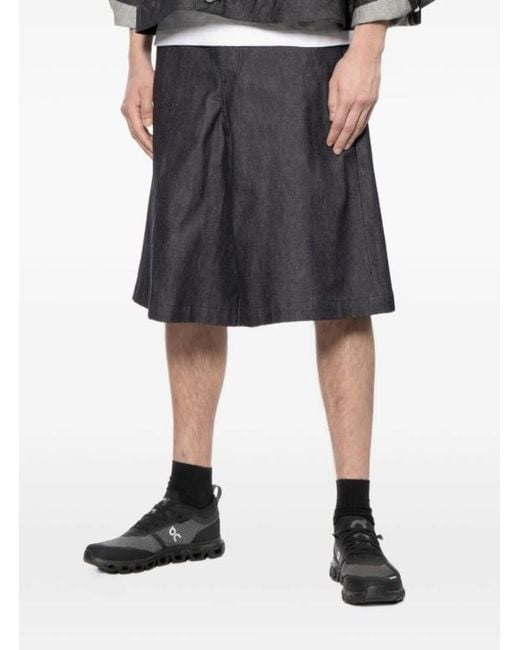 Comme des Garçons Gray Wide-Leg Denim Shorts for men