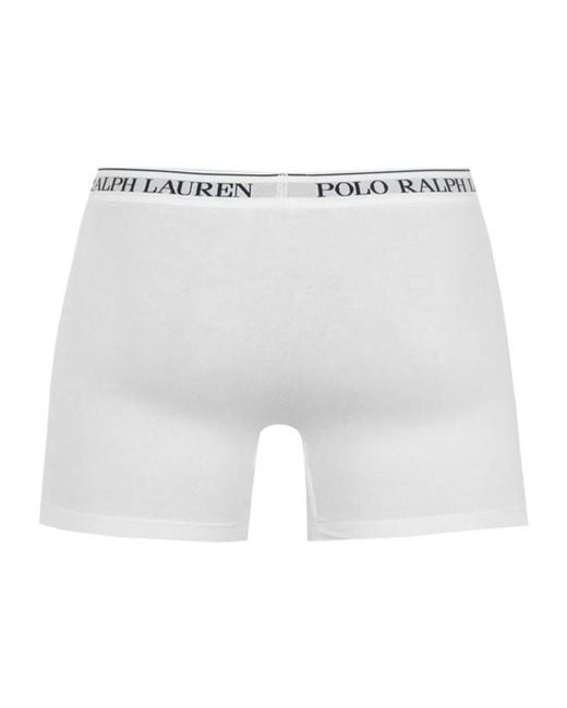 Polo Ralph Lauren White Three-Pack Of Logo Boxer Briefs for men
