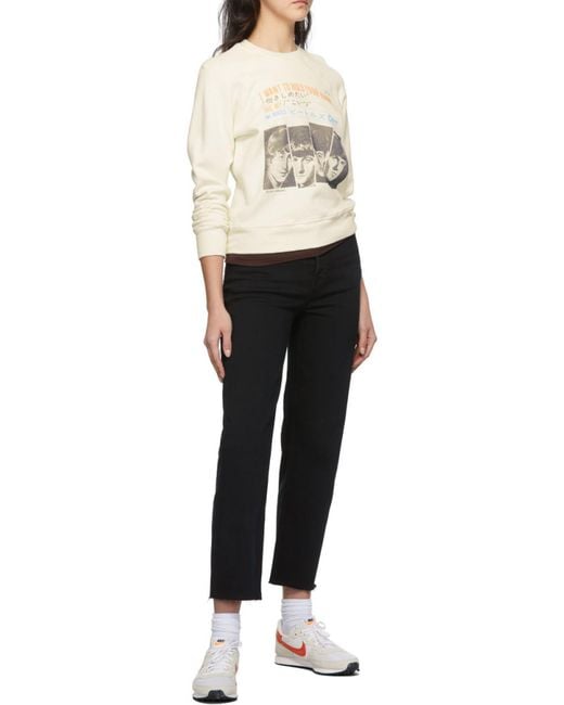 Re/done Black High-Rise Straight-Leg Jeans