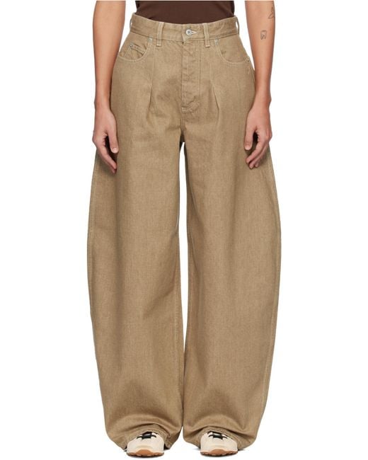 Jacquemus Natural The Ovalo De-Nîmes Denim Jeans