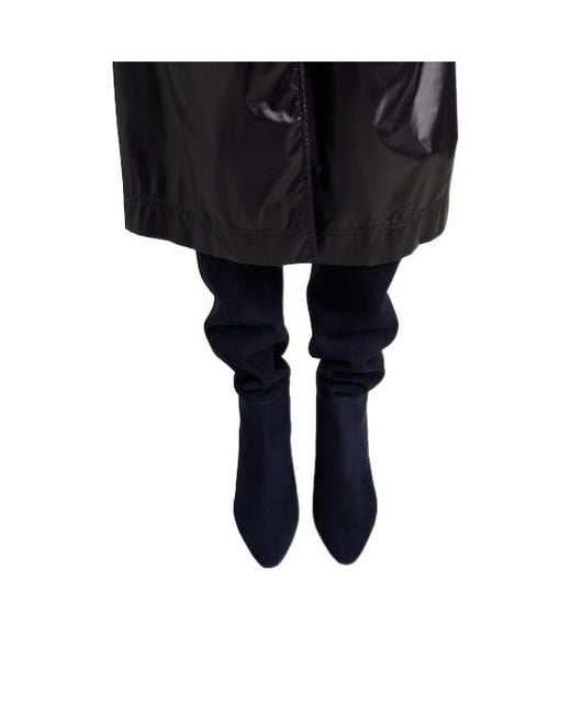 Gianvito Rossi Blue Suede Knee-High Boots