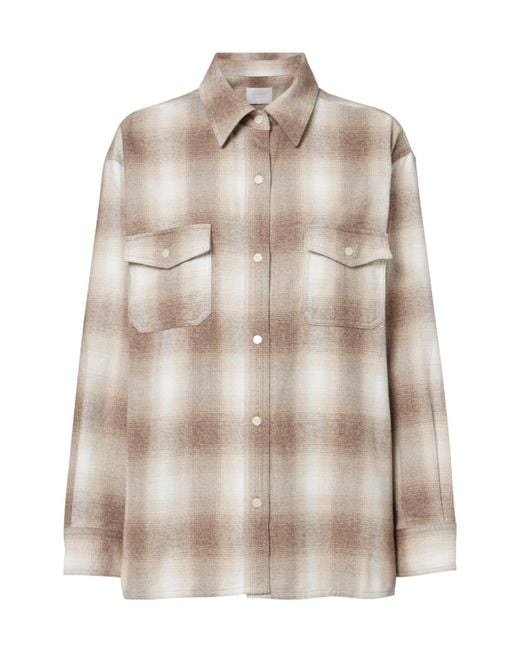 Citizens of Humanity Natural Plaid Cotton Flannel Shirt