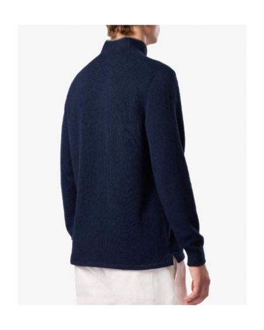 Sease Blue Cashmere V-Neck Sweater for men