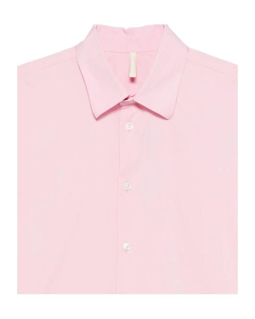 sunflower Pink Long-Sleeved Collared Shirt for men