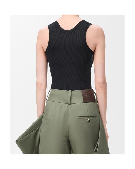 Loewe Black Anagram Sleeveless Tank Top