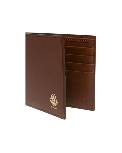 Bally Brown Logo Patch Wallet for men