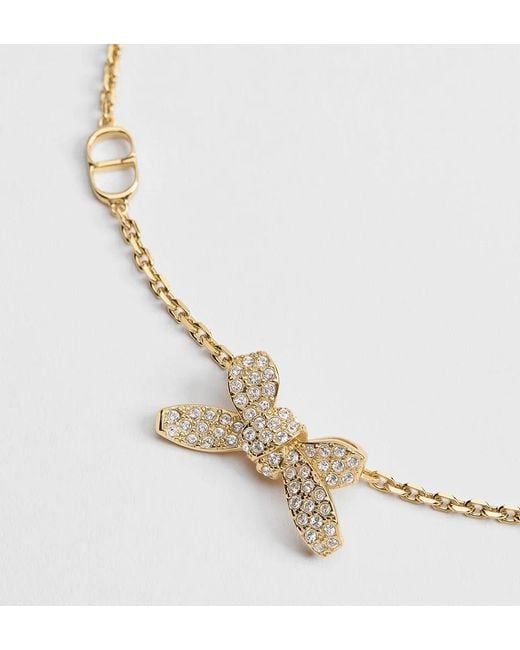 Dior Metallic Delicate Bow Bracelet