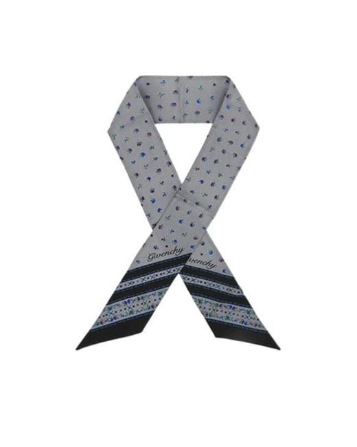 Givenchy Gray Pattern Scarf for men