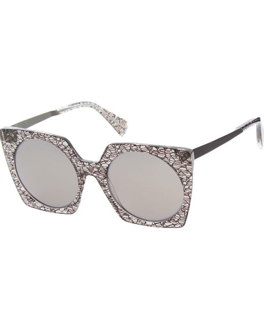 Yohji Yamamoto Metallic Oversized Sunglasses