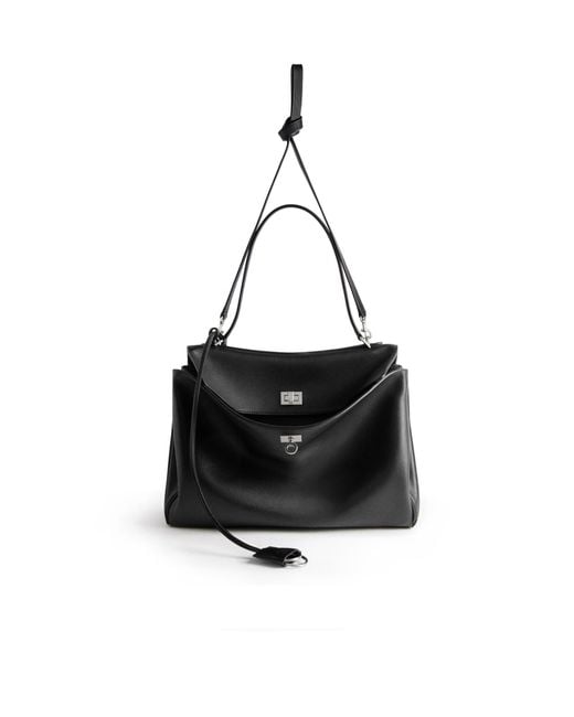 Balenciaga Black Rodeo Medium Tote Bag