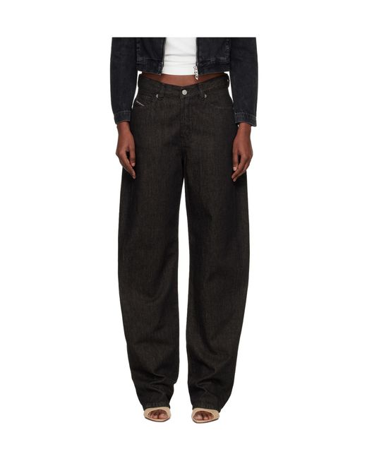 DIESEL Black 1974 D-Ellz Relaxed Wide-Leg Jeans