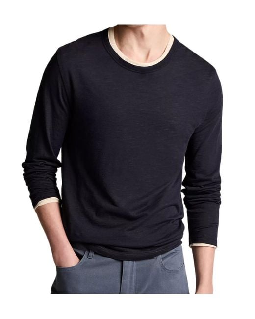 Vince Blue Double-Layer T-Shirt for men