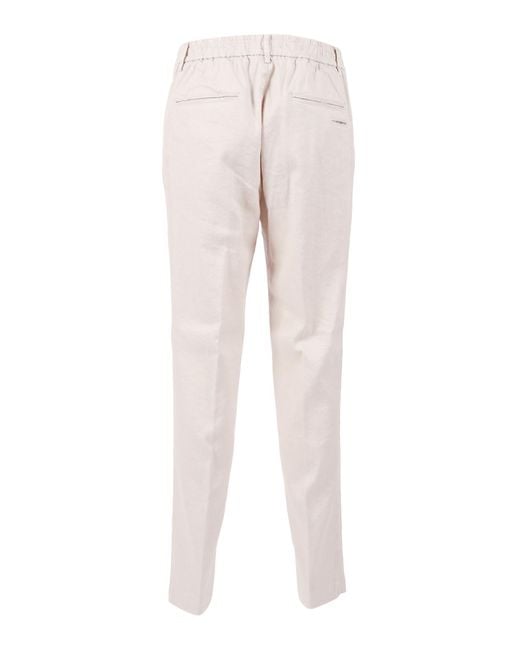 Peserico Natural Button Trousers for men