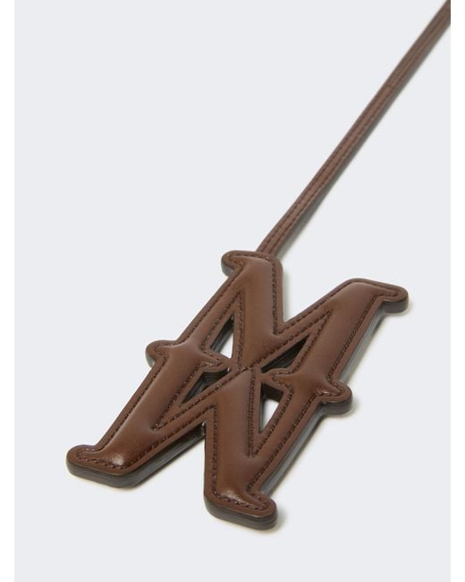 Max Mara Metallic Leather Monogram Charm