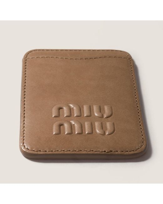 Miu Miu Brown Logo Card Pack