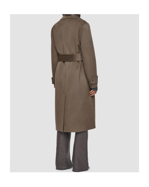 Joseph Brown Belted Wrap Coat