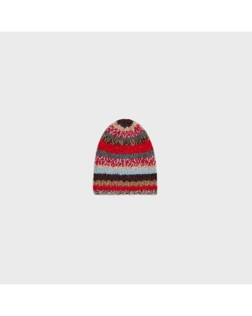 Céline Red Beanie