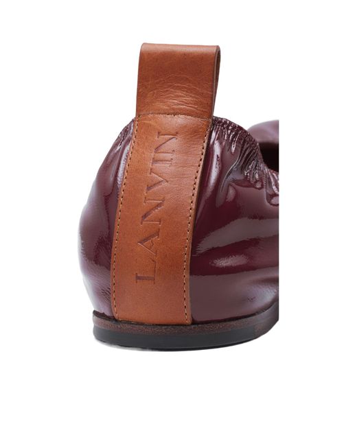 Lanvin Pink Patent Leather Ballet Flats