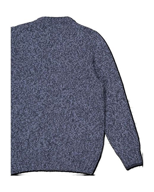 Gran Sasso Blue Speckled Wool Sweater for men