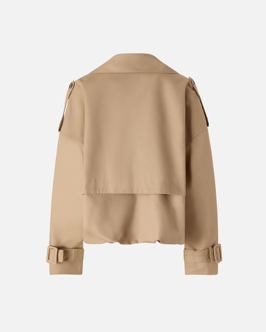 Pinko Natural Short Double-Breasted Trench Coat