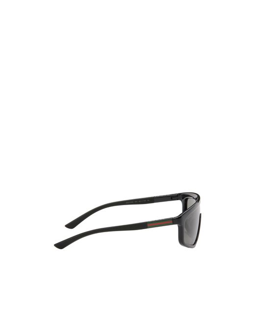 Gucci Gray Eyewear Shield Frame Sunglasses for men