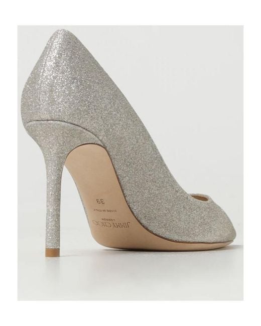 Jimmy Choo White Romy Pointed-Toe Pumps