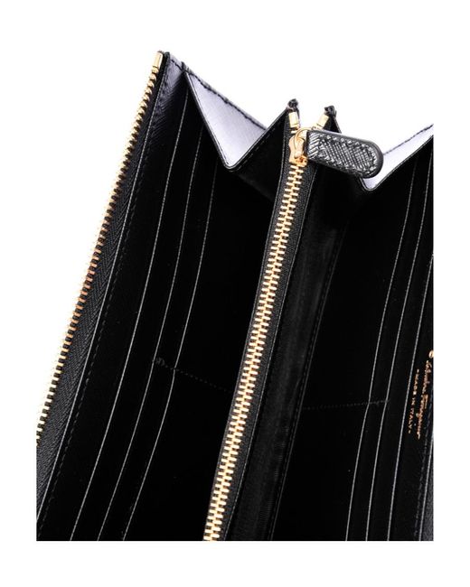 Ferragamo Blue Bow Details Logo Wallet