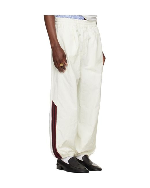 ADIDAS X WILLY CHAVARRIA White Willy Chavarria X Adidas Originals Collaboration Woven Elastic Waist Track Pants for men