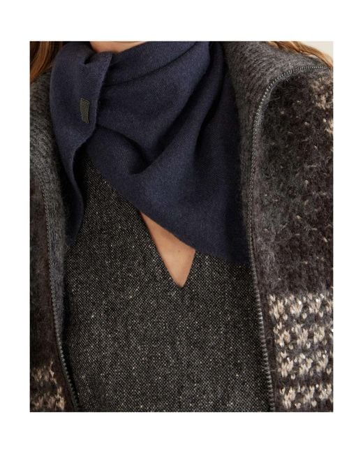 Brunello Cucinelli Blue Beaded Scarf