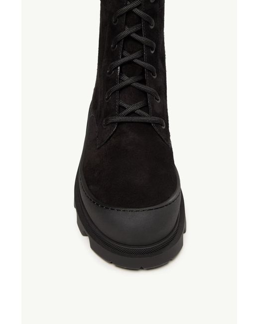 Moncler Black Vera High Suede Lace-Up Boots